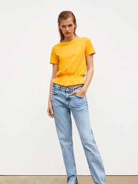 Zara Stretch Cotton Tee Top